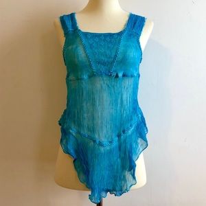 NWOT Free People New Romantics Sheer Tank